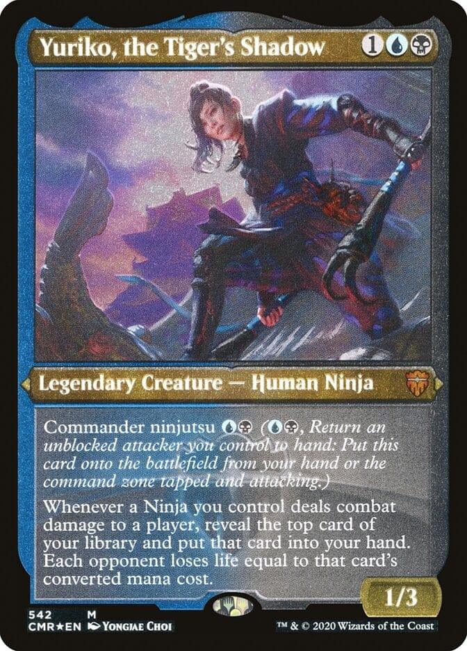 Magic: The Gathering MTG Single Yuriko, the Tiger's Shadow [Commander Legends Etched]