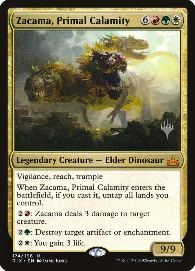 Magic: The Gathering MTG Single Zacama, Primal Calamity (Promo Pack) [Rivals of Ixalan Promos]