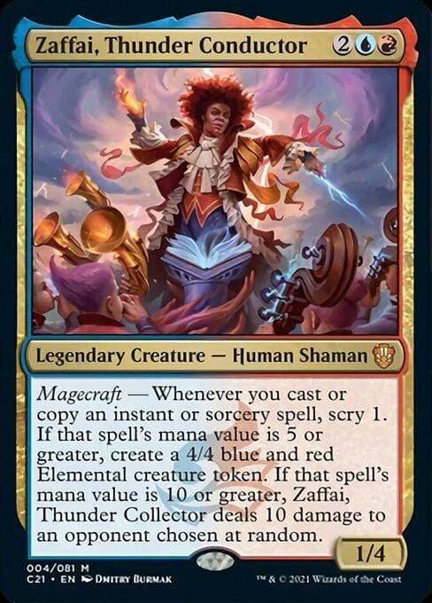 Magic: The Gathering MTG Single Zaffai, Thunder Conductor [Commander 2021]