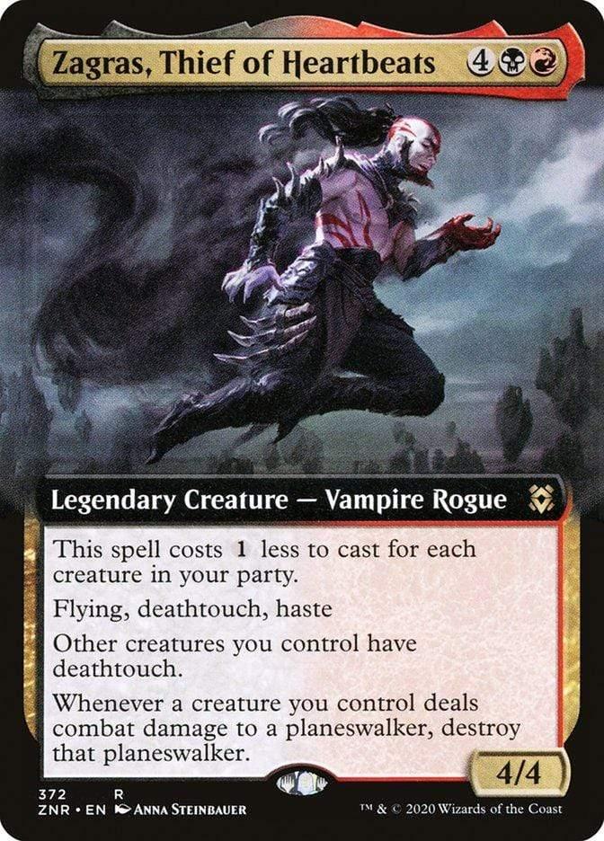 Magic: The Gathering MTG Single Zagras, Thief of Heartbeats (Extended) [Zendikar Rising Extended Art]
