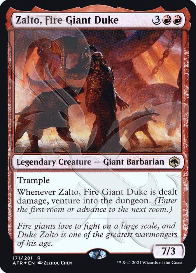 Magic: The Gathering MTG Single Zalto, Fire Giant Duke (Ampersand Promo) [Dungeons & Dragons: Adventures in the Forgotten Realms Promos]