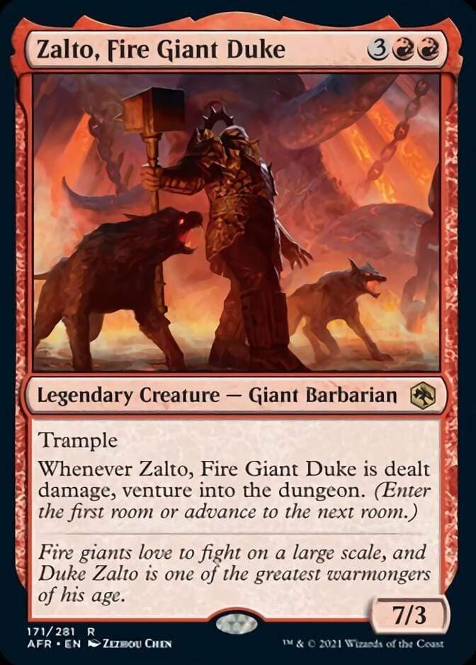 Magic: The Gathering MTG Single Zalto, Fire Giant Duke [Dungeons & Dragons: Adventures in the Forgotten Realms]
