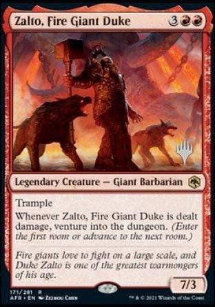 Magic: The Gathering MTG Single Zalto, Fire Giant Duke (Promo Pack) [Dungeons & Dragons: Adventures in the Forgotten Realms Promos]