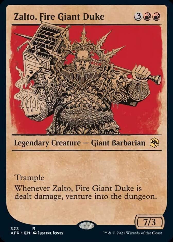 Magic: The Gathering MTG Single Zalto, Fire Giant Duke (Showcase) [Dungeons & Dragons: Adventures in the Forgotten Realms]