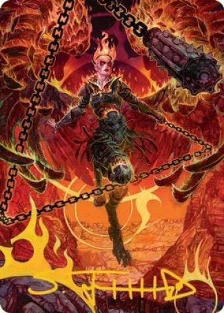 Magic: The Gathering MTG Single Zariel, Archduke of Avernus Art Card (Gold-Stamped Signature) [Dungeons & Dragons: Adventures in the Forgotten Realms Art Series]