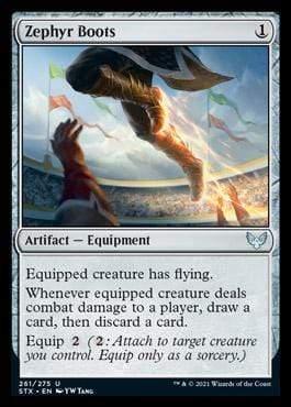 Magic: The Gathering MTG Single Zephyr Boots [Strixhaven: School of Mages]