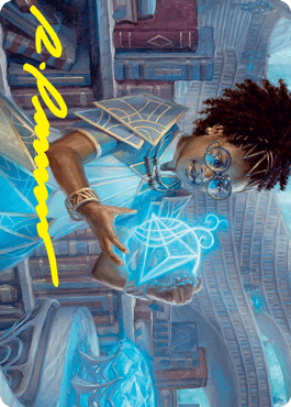 Magic: The Gathering MTG Single Zimone, Quandrix Prodigy Art Card (Gold-Stamped Signature) [Strixhaven: School of Mages Art Series]