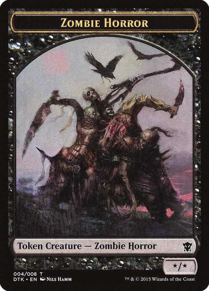 Magic: The Gathering MTG Single Zombie Horror [Dragons of Tarkir Tokens]