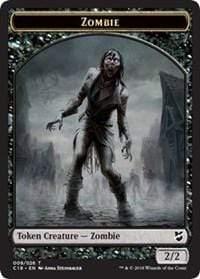Magic: The Gathering MTG Single Zombie // Shapeshifter Double-sided Token [Commander 2018]