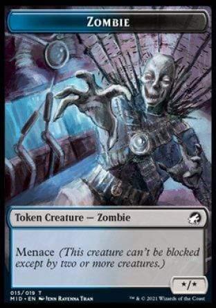 Magic: The Gathering MTG Single Zombie Token (015) [Innistrad: Midnight Hunt Tokens]