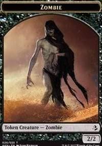 Magic: The Gathering MTG Single Zombie // Trueheart Duelist Token [Amonkhet]
