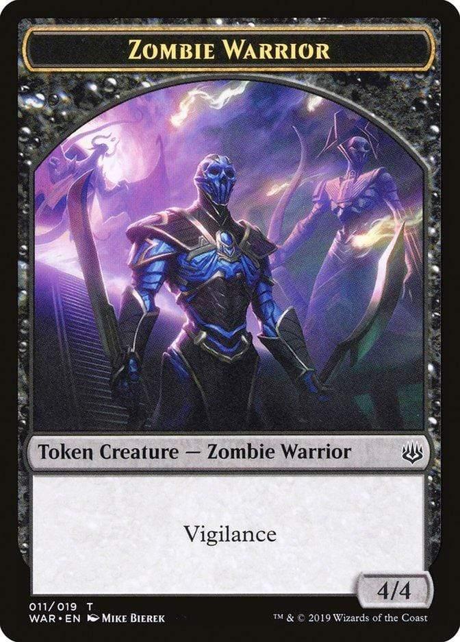 Magic: The Gathering MTG Single Zombie Warrior [War of the Spark Tokens]