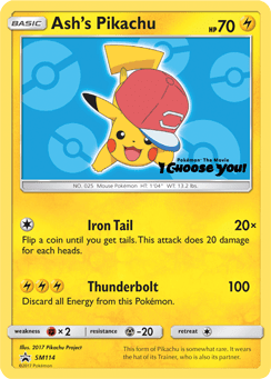 Pokémon Pokemon Single Ash's Pikachu (SM114) [Sun & Moon: Black Star Promos]
